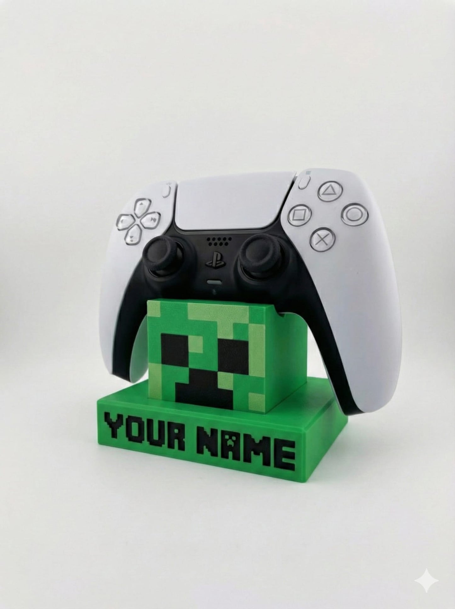 Universal Controller Stand - Minecraft Creeper Theme (Customizable Name Base)