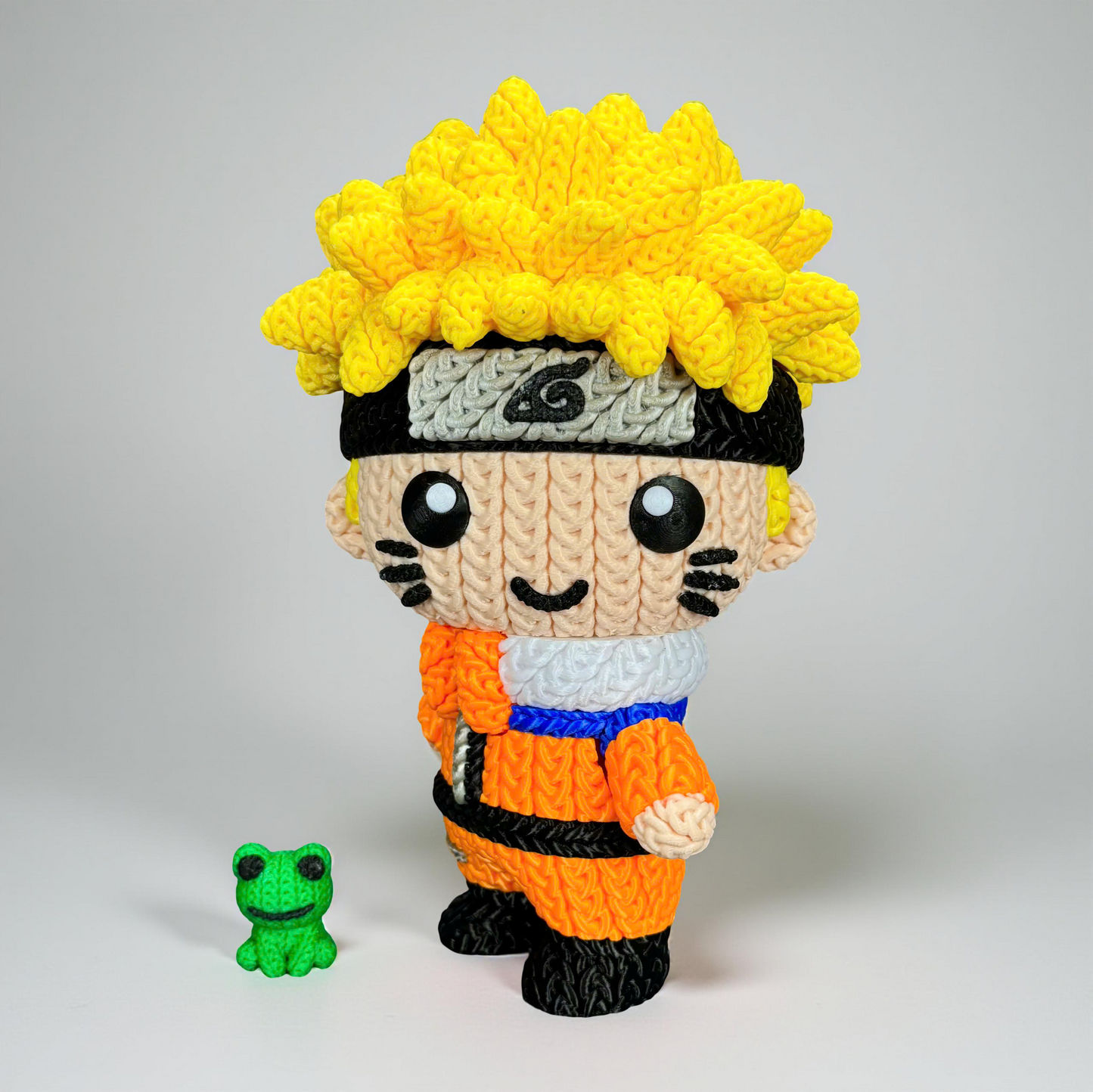 3D printed Naruto Uzumaki Figure - Knitted/Crochet Texture Style