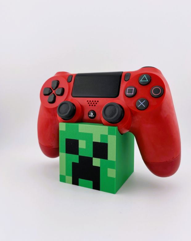 Universal Controller Stand - Minecraft Creeper Theme (Customizable Name Base)