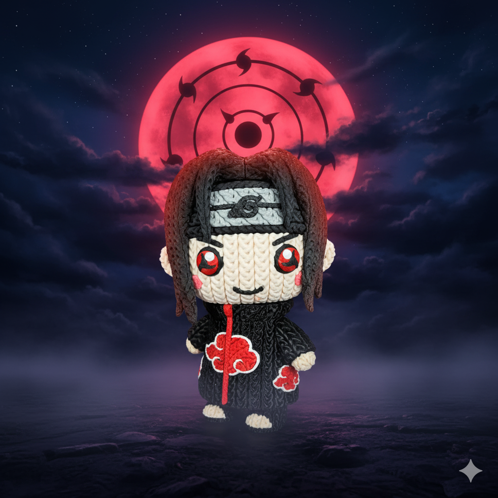 Itachi Uchiha Figure - Akatsuki, Sharingan, Knitted Texture Style