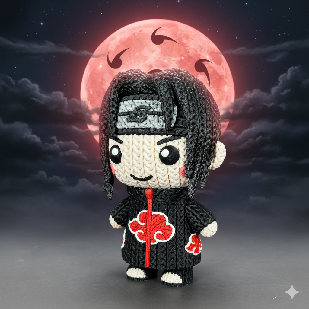Itachi Uchiha Figure - Akatsuki, Sharingan, Knitted Texture Style