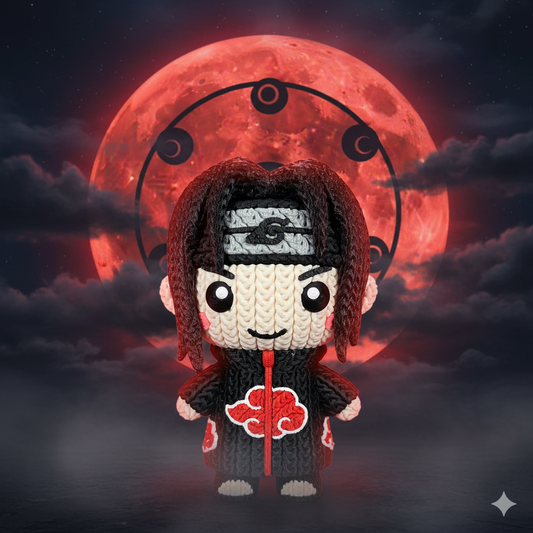 Itachi Uchiha Figure - Akatsuki, Sharingan, Knitted Texture Style